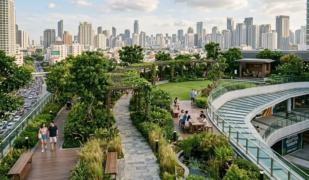 Mall Rooftop Landscape